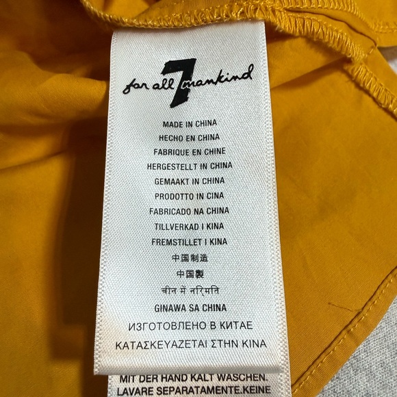 7 For All Mankind One-Shoulder Ruffle Top – Yellow 💛 - Picture 6 of 9